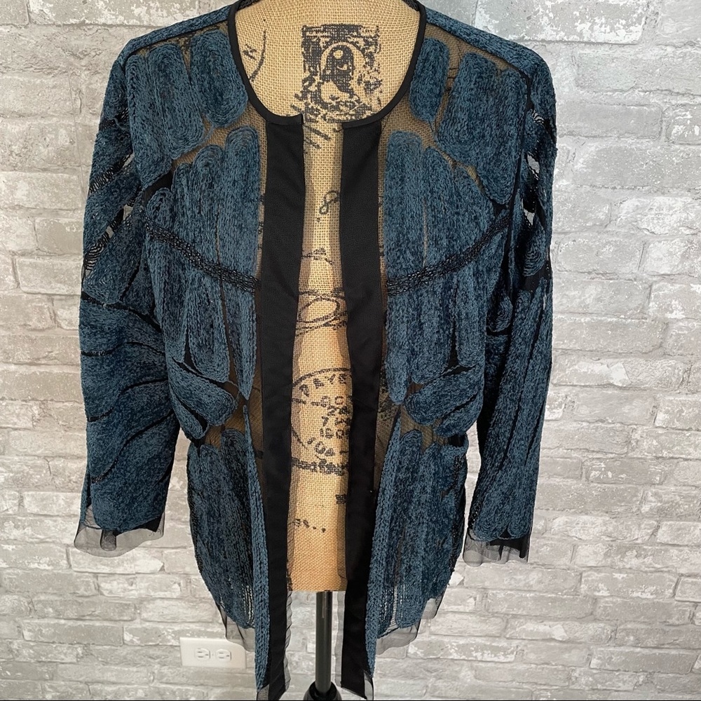 Chico’s Cutout Chenille Jacket